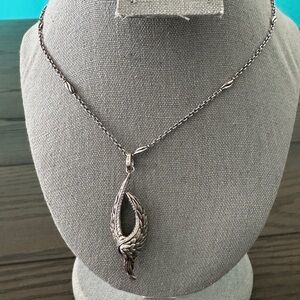 Scott Kay Sterling Silver Angel Wing Pendant Necklace 925 18”-20” Adj.